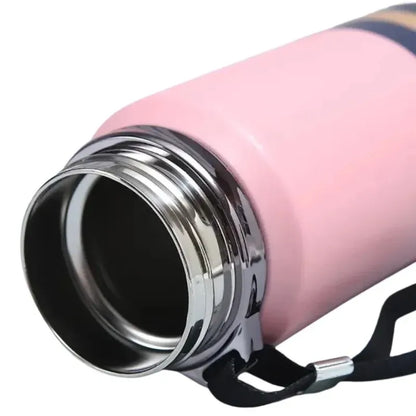 Products LED Temperature Display Water Bottle | Checkered Design | Smart Stainless Steel Vacuum 500ml Flask | Random Color