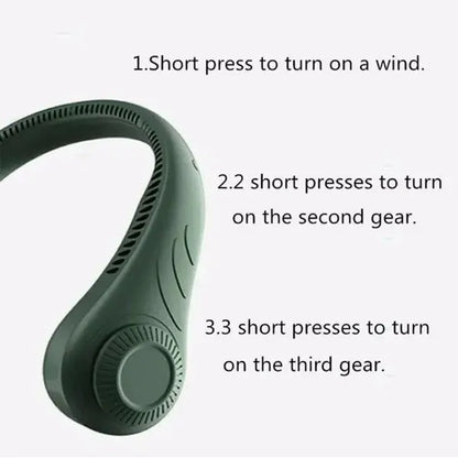Portable Neck Fan – Rechargeable Hands Free Summer Cooling fan