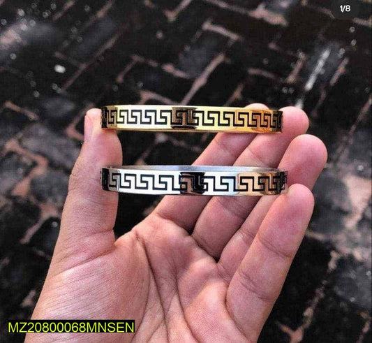 Stainless Steel Greek Key Bracelets Golden Silver Unisex