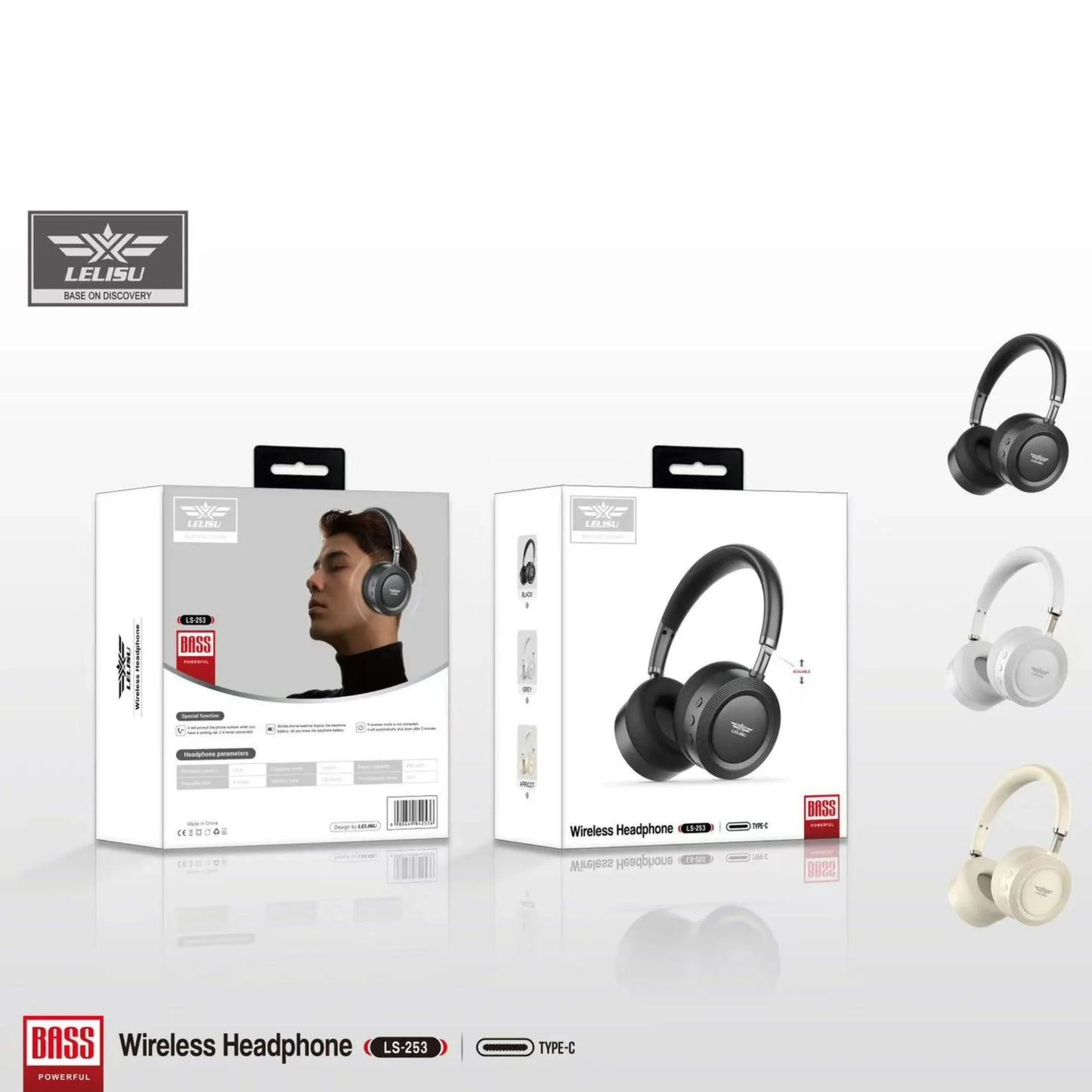 Lelisu LS-212 Wireless Stereo Headphones | Bluetooth Headset for Smartphones, Tablets & MP3/MP4