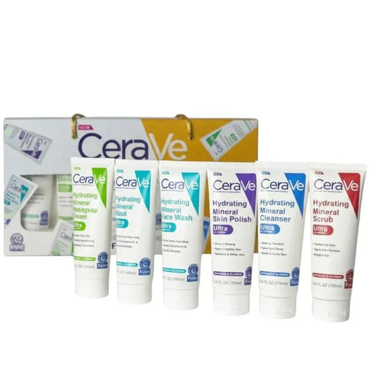 CeraVe 4-in-1 Skincare Kit | Cleanser, Serum, Sunblock & Night Cream | Dermatologist-Approved Routine