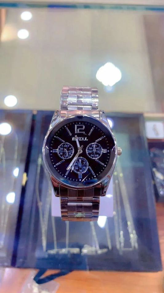 Stainless Steel Chronograph Watch for Men Women