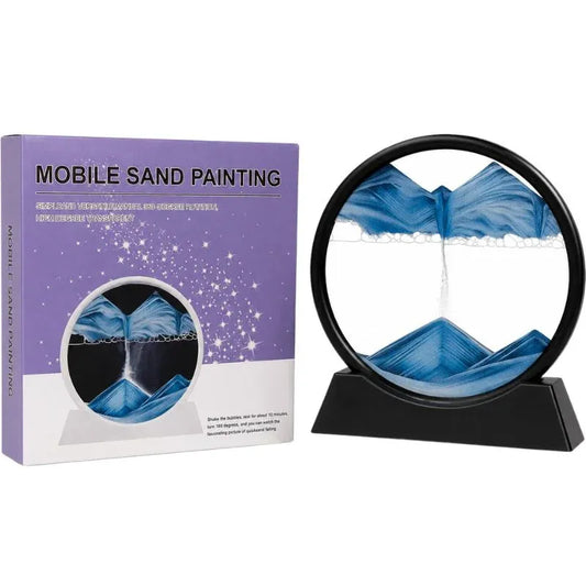 Moving Sand Art Picture | 3D Dynamic Deep Sea Sandscape with Display Stand | Random Color