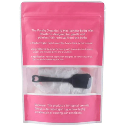 Meow Club 10-Min Painless Body Wax Powder with Spoon | Orange Hair Removal Wax for Smooth Skin