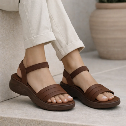 Mova Comfort Sandals with Ankle Strap WS10 - Brown