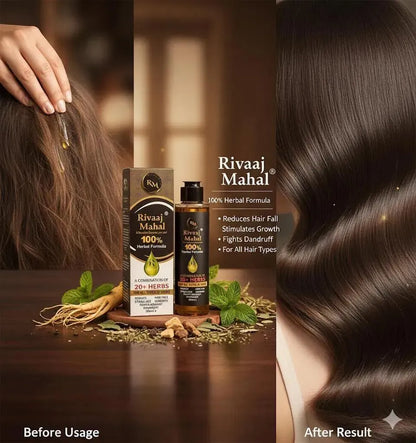 Rivaaj Mahal 100% Herbal Hair Oil 200ml All Hair Types