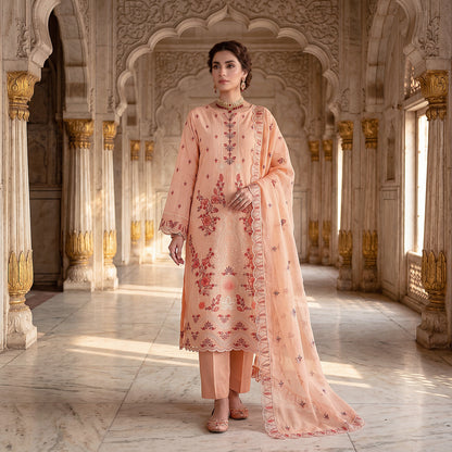Mah-Noor By MahPosh Premium Doria Lawn Embroidered 3PC D-29