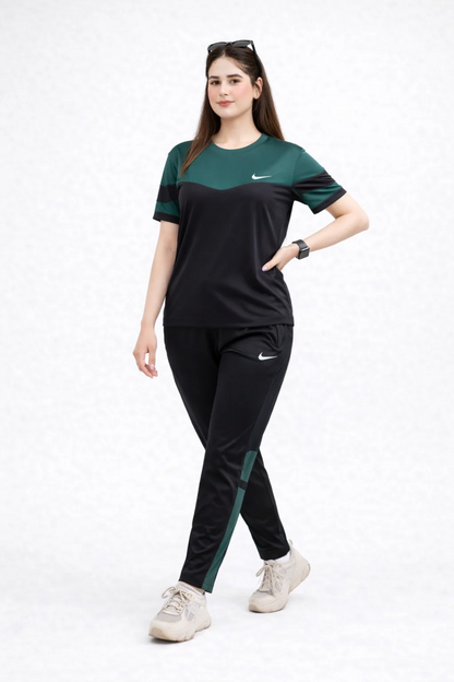 Nik Green & Black Dri-Fit Tracksuit - F