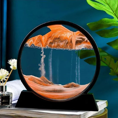Moving Sand Art Picture | 3D Dynamic Deep Sea Sandscape with Display Stand | Random Color