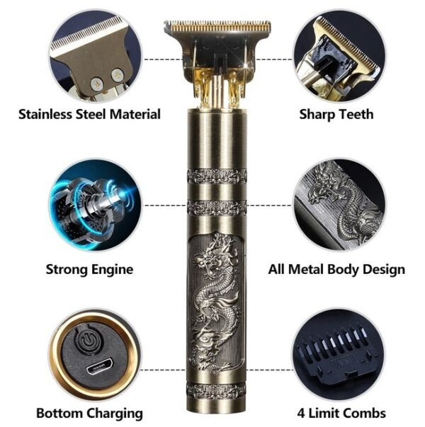 Professional T9 Trimmer | Metal Body | Hair & Beard Trimmer | Precision Grooming Tool