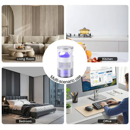 Indoor LED Bug Zapper – Bionic UV Light Trap & Night Light – Quiet & Safe for Bedroom – Chemical-Free Mosquito Killer 💡