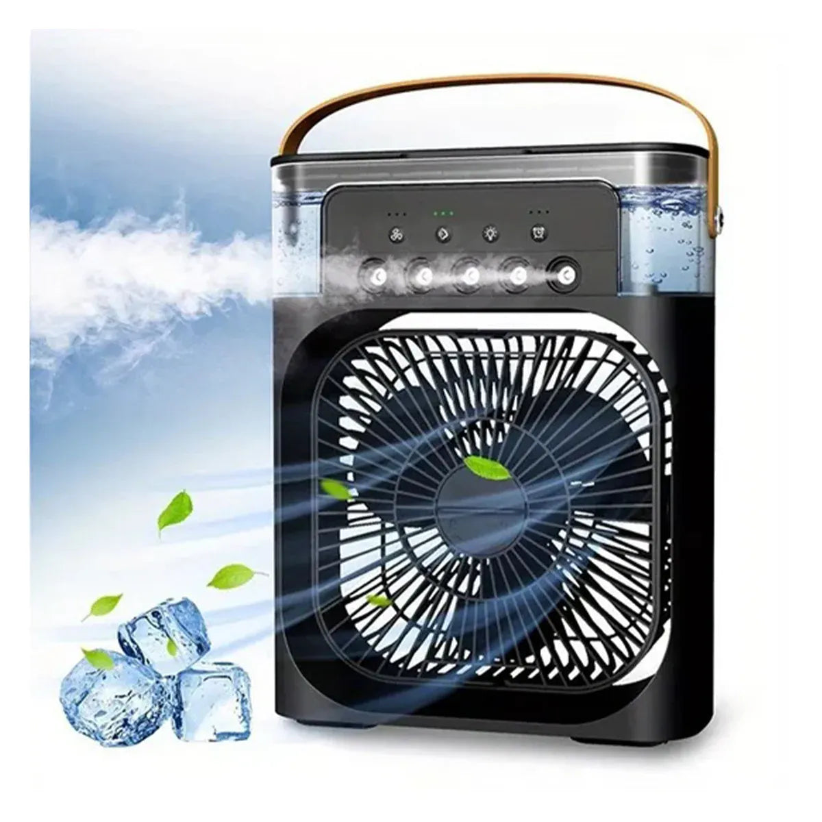 3-in-1 Portable Mini Air Cooler Fan with Humidifier & LED Light