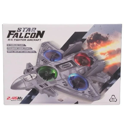 Premium RC Fighter Jet Plane 2.4 | Remote Control Foam Airplane Toy with Lights & 3D Stunt Glider